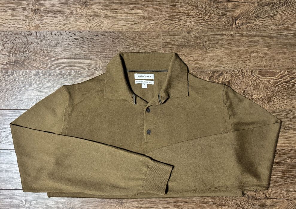 Тонкая шерстяная кофта поло Autograph