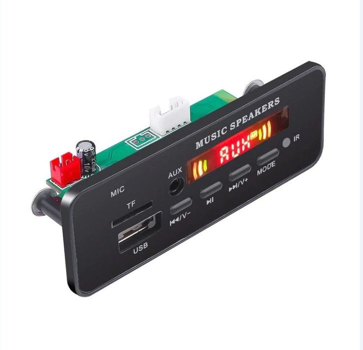 Mp3 модуль з bluetooth 5.0 і мікрофоном, FM радіо, USB, microSD, 5-14V