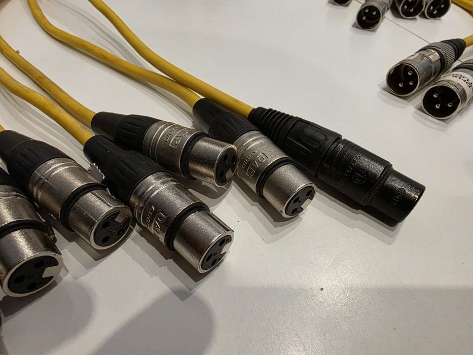 12x przewód XLR DMX kabel 1m i 1,3m DAP AUDIO