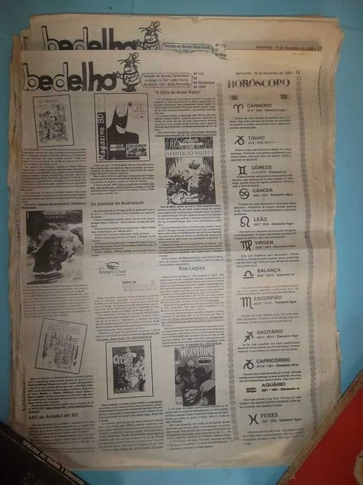 "BEDELHO" Lote de 124 Suplementos de Banda Desenhada , anos 90.