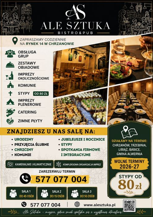 Obsługa Imprez, Catering,  Sala