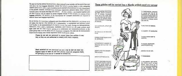 Aviação Comercial - SAA South African Airways - Bilhete antigo 1975