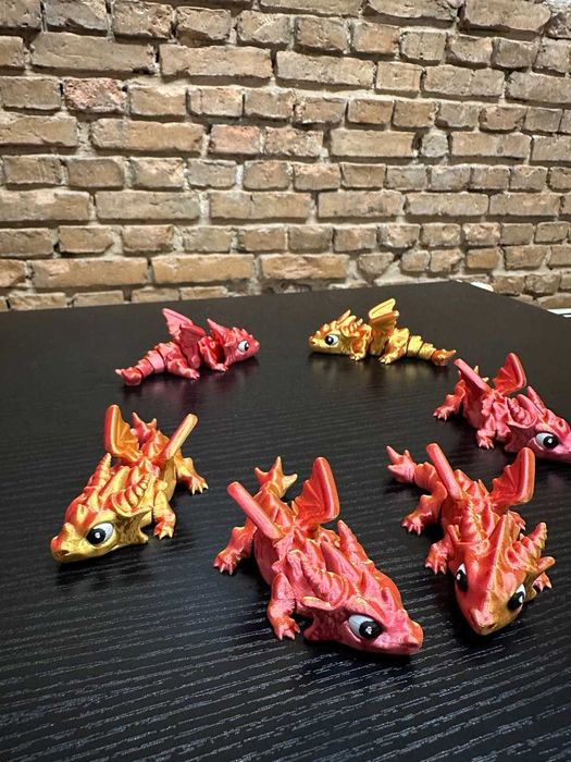 Uroczy smok 3D | Figurka fantasy | Rękodzieło