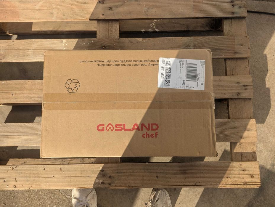 Gasland Fogão a Gás Embutido de Vidro Temperado Preto - Novo