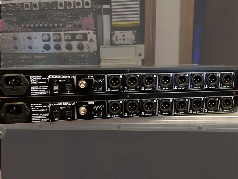 Preamp ADAT ADA8000 Behringer Ultragain 2x - Bom estado