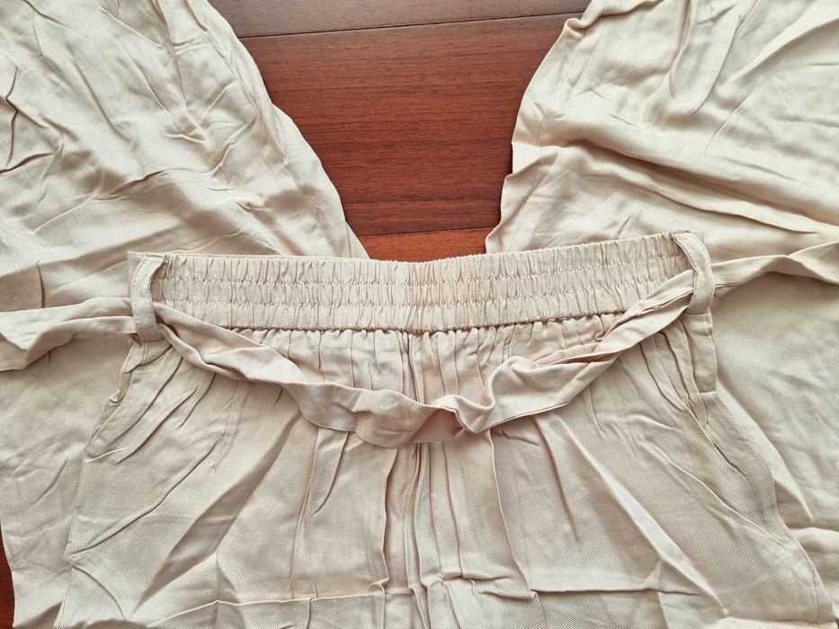 Cullotes rosa claras Primark 100% viscose, tamanho 34 - nunca usadas