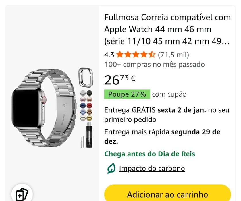 Bracelete Metal Apple Watch 44-46 mm