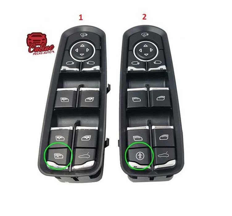Botão interruptor vidros espelhos Porsche Cayenne Panamera Novo