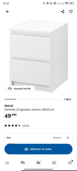 25Mesinha de cabeceira Malm