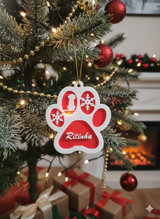 Bola de Natal Personalizável para cão