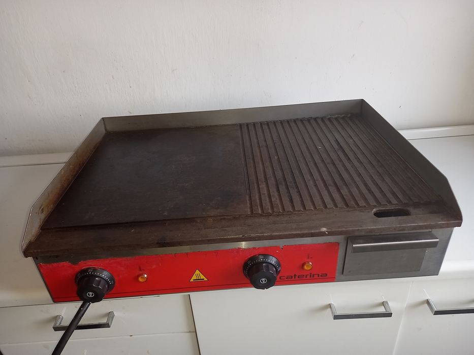 PŁYTA GRILLOWA gładka + ryflowana STALGAST płyta grzewcza elektryczna