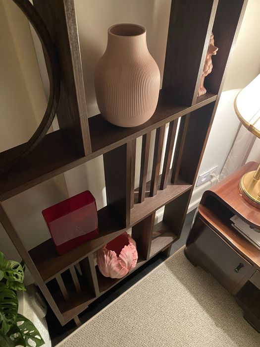 Regał ozdobny ścianka drewniana dąb