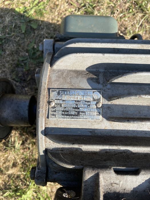Silnik elektryczny trójfazowy SZJe 34a 3,0 kW  – Sprawny, PRL