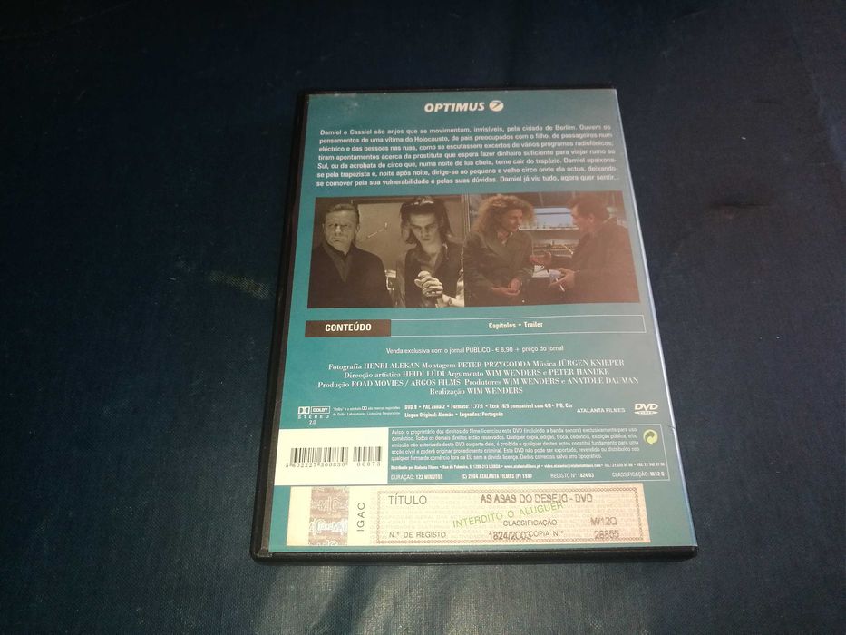 ASAS DO DESEJO	DVD (legendagem em Português)