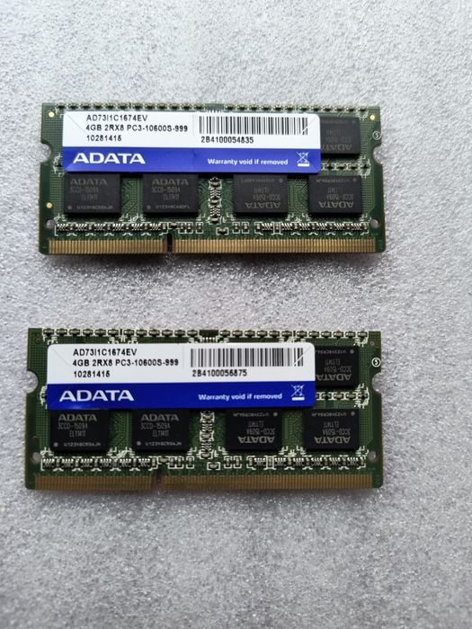 pamięci ADATA DDR3 typu SO-DIMM  4GB