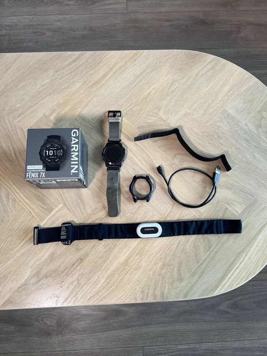 Garmin Fenix 7X Sapphire Solar + akcesoria