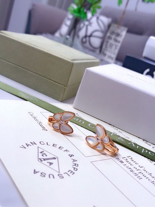 Сережки серьги Van Cleef Ван Клиф бабочки