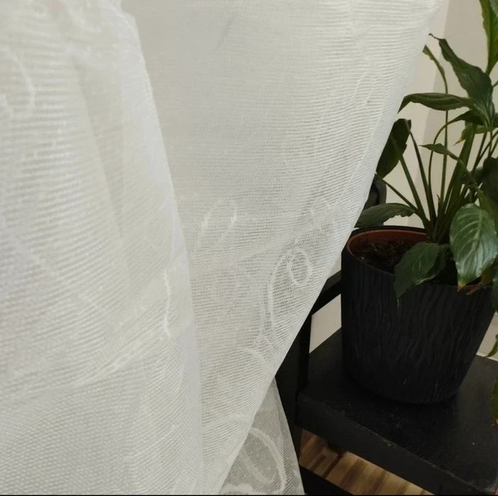 NOWA firanka żakardowa 320×162 cm śnieżnobiała KLASYCZNA