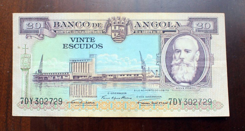 3 Notas de Escudos de Angola do Ano 1956