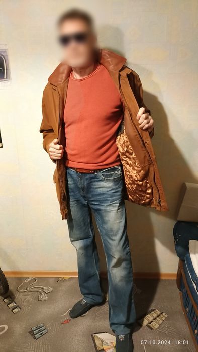 Куртка кожаная, мужская р. XXL  рост 185-195 Испания