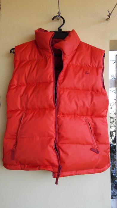 Bezrękawnik  kamizelka dwustronna roz M czerwona pomar. puch/pierze