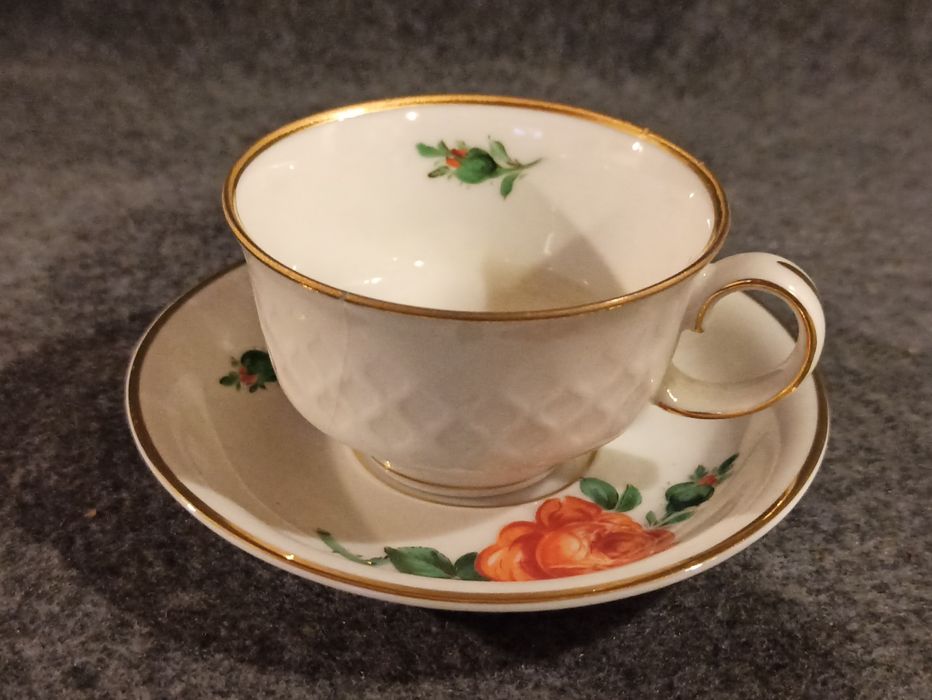 MEISSEN PGH Miśnia DUO Filiżanka Meissen Rose