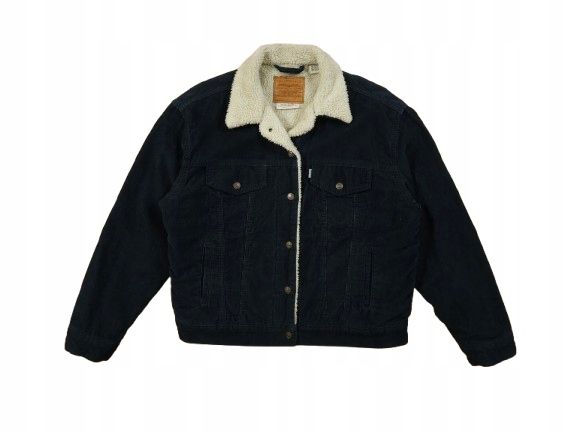 LEVI'S Sherpa Trucker Kurtka Damska Granatowa r. L