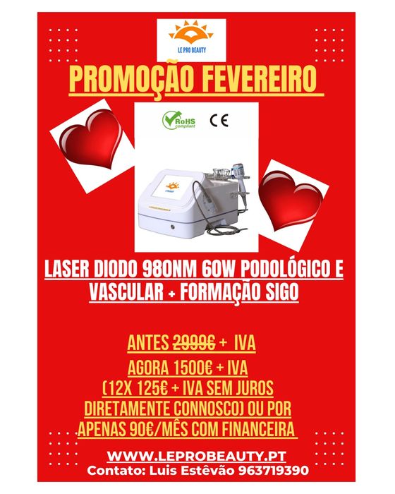 Laser Diodo 980nm 60W podológico e Vascular