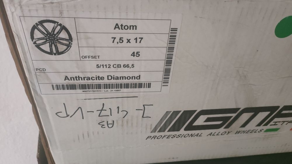 Felgi IGMP atom 7,5x17 komplet z oponami