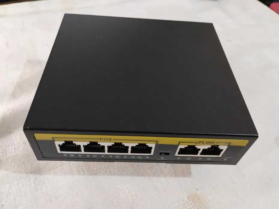 POE Коммутатор / Разветвитель / Switch для IP Камер, 1+3 Порта, DIN