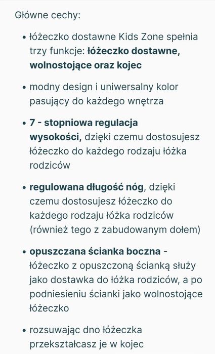 Dostawka dla dziecka