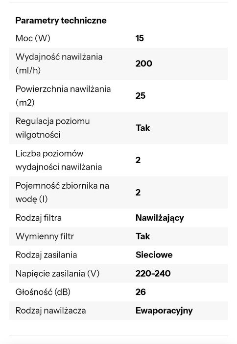 Nawilżacz powietrza Philips