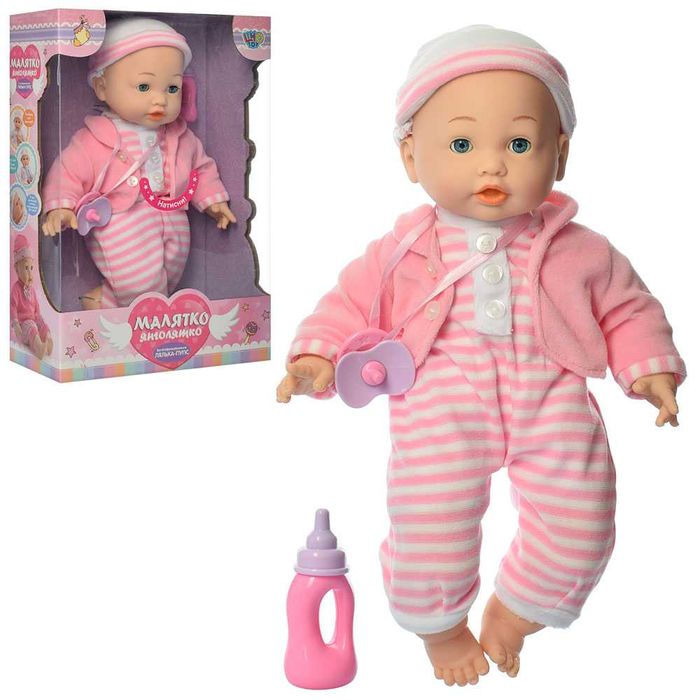 Пупс M 3880-4, 3880-1 UA мягконабивн, 40 см, сенсорний, лялька, кукла