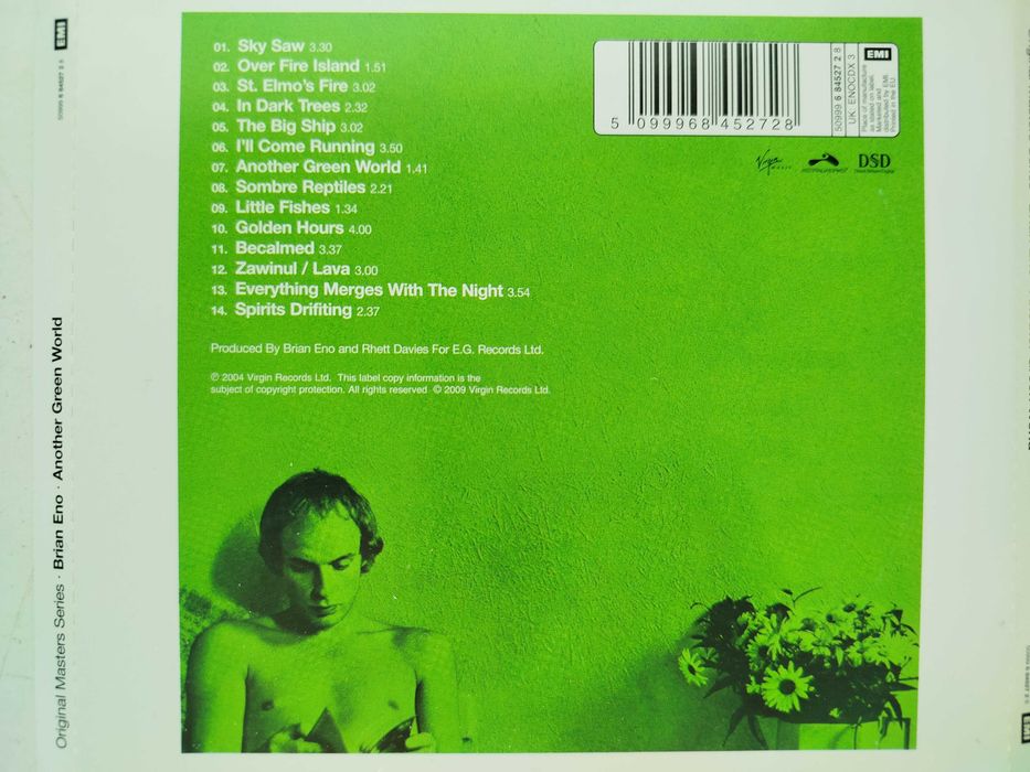 Okładka CD Brian Eno Another Green World poligrafia OP+OT bez płyty !