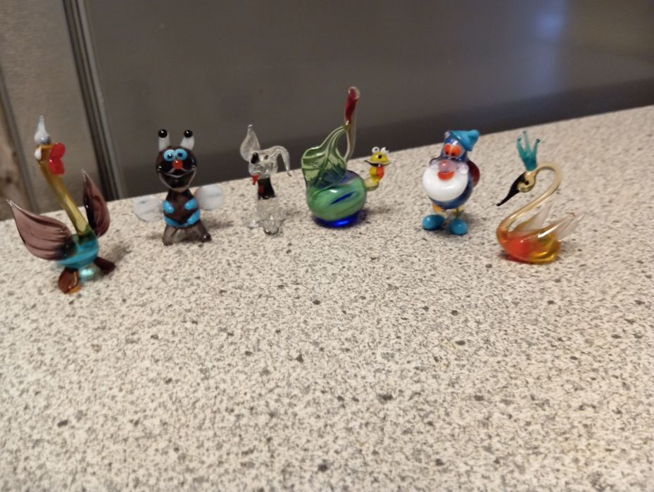 Kolekcja figurek murano