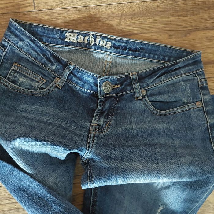 Spodnie jeansowe damskie dzwony, Machine z USA, L