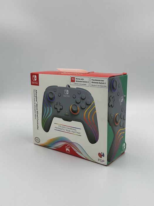 [NOWY] Pad PDP Afterglow Wave Wired Controller RGB Grey Nintendo Switch 2