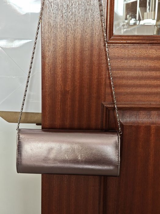 Lote de 2 Malas Clutch de Festa – Preto Acetinado e Bronze Metalizado Rosa