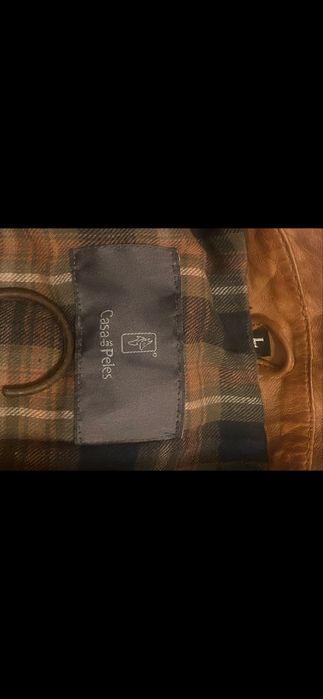 Casaco de couro tamanho L