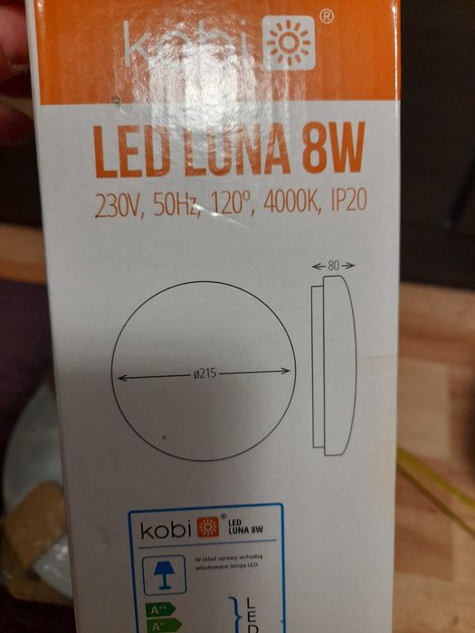 Plafon LED biały 8W 230V NOWY