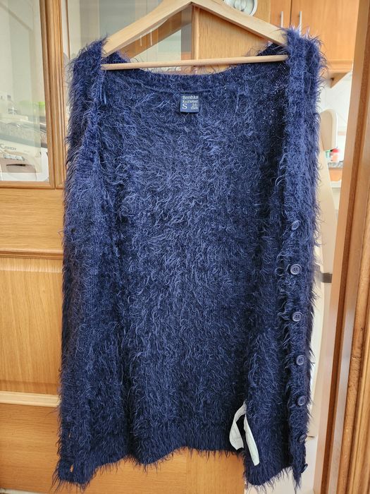 Bershka / Casaco pêlo azul / Tamanho S