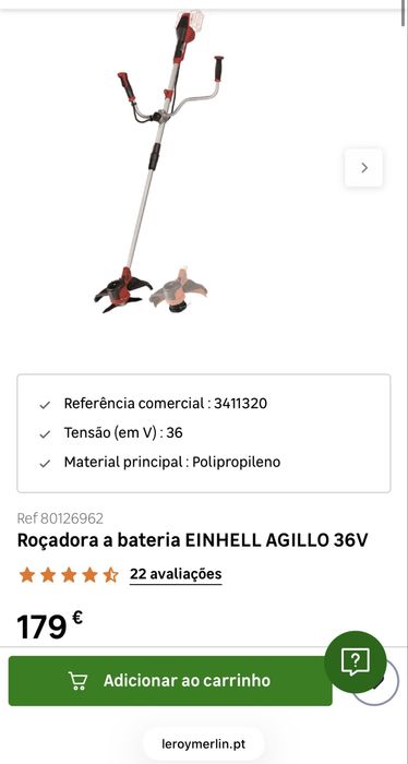 Roçadeira Elétrica + Bateria