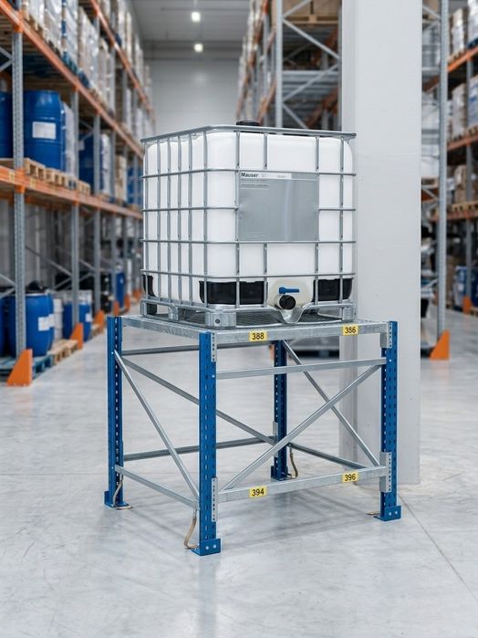 Stojak pod mauzer IBC 1000L stabilny ocynk z kratą producent