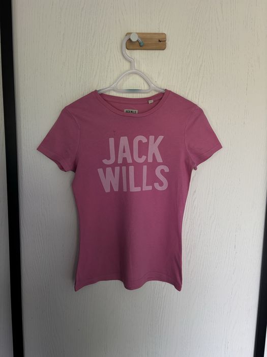 Rozowa bawelniana koszulka jack wills w dobrym stanie
