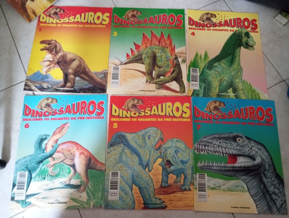 Descobre os gigantes 6 revistas de Dinoussaros +poster grande
