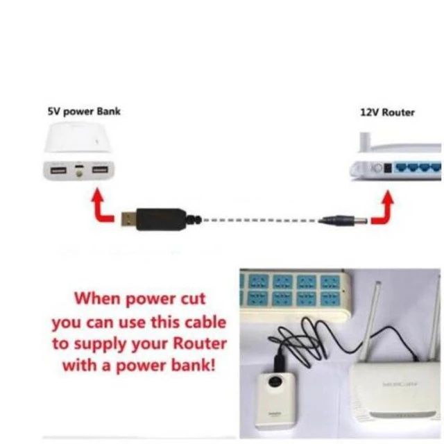 Кабель для роутера USB to DC 12v 5.5mm 3.5mm