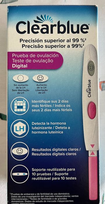 5 Testes de ovulação  - digital clearblue