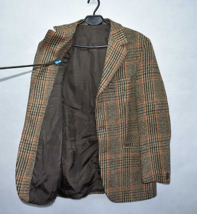 Marynarka Luhta Finland Harris Tweed 80's Wool Blazer 48