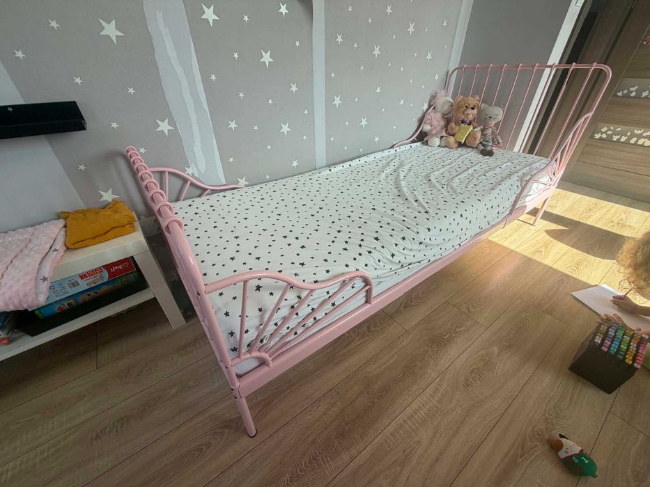 Łóżko dziecięce Ikea MINNEN rosnące 80x200 z dedykowanym materacem