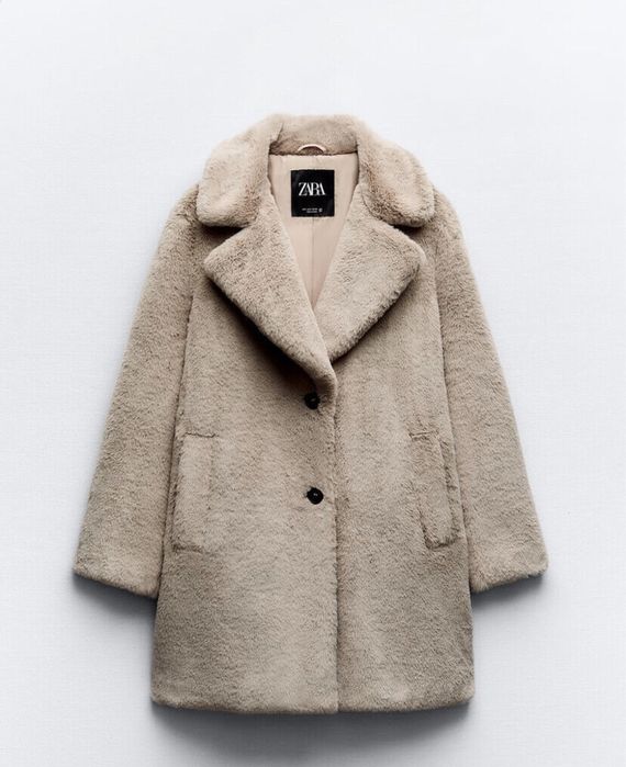 Шуба зі штучного хутра ZARA
